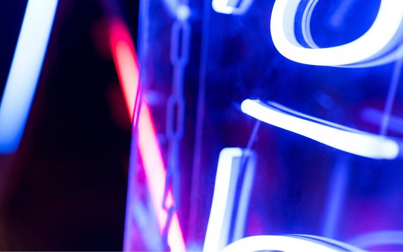 neon zbliżenie